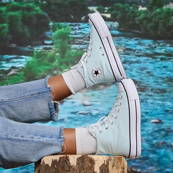 Womens Converse Chuck Taylor All Star Lift Hi Sneaker - Chance Of Rain canvas - Picture 6 of 10